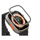 Apple Watch Ultra Uyumlu Metal Çerçeveli İnce Ekran Koruyucu Çelik Gri  bikordon