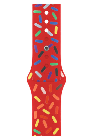 Apple Watch Uyumlu Silikon Spor Kordon Cherry  bikordon
