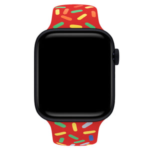 Apple Watch Uyumlu Silikon Spor Kordon Cherry  bikordon