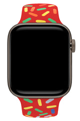 Apple Watch Uyumlu Silikon Spor Kordon Cherry