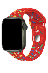 Apple Watch Uyumlu Silikon Spor Kordon Cherry