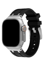 Apple Watch Ultra Uyumlu Royal Loop Rubber Kordon Coal  bikordon