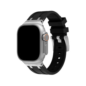 Apple Watch Ultra Uyumlu Royal Loop Rubber Kordon Coal  bikordon