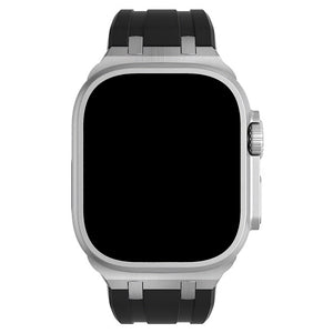 Apple Watch Ultra Uyumlu Royal Loop Rubber Kordon Coal  bikordon