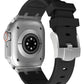 Apple Watch Ultra Uyumlu Royal Loop Rubber Kordon Coal  bikordon