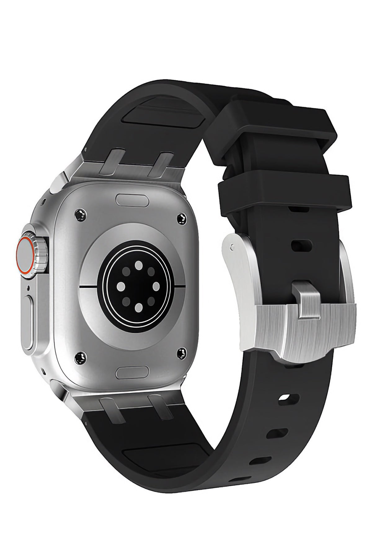 Apple Watch Ultra Uyumlu Royal Loop Rubber Kordon Coal  bikordon