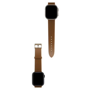 Apple Watch Uyumlu Saffiano Deri Kordon Coffee  bikordon