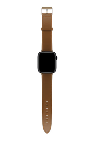 Apple Watch Uyumlu Saffiano Deri Kordon Coffee  bikordon