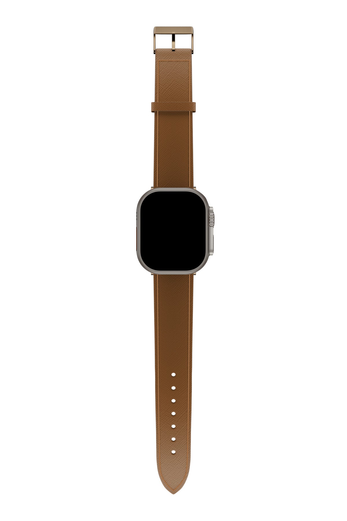 Apple Watch Uyumlu Saffiano Deri Kordon Coffee  bikordon