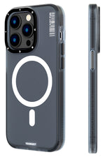 Youngkit Colored Sand iPhone 13 Pro Max uyumlu Magsafe Buzlu Siyah Kılıf  Youngkit