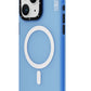 Youngkit Colored Sand iPhone 15 uyumlu Magsafe Buzlu Mavi Kılıf