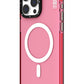 Youngkit Crystal Colored Magsafe Pink Case compatible with iPhone 15 Pro 