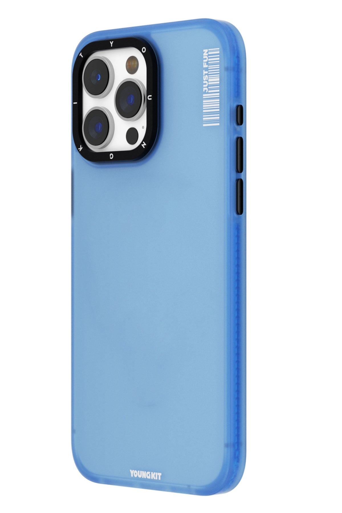 Youngkit Colored Sand iPhone 15 Pro uyumlu Buzlu Mavi Kılıf  Youngkit