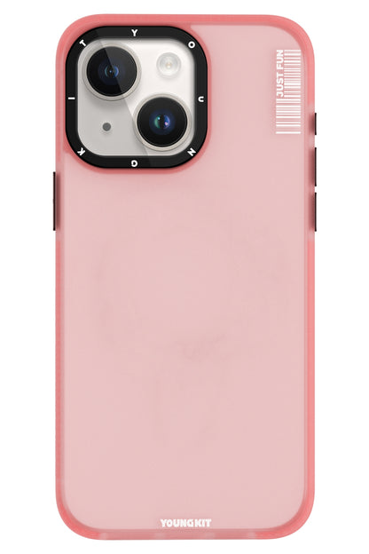 Youngkit Colored Sand iPhone 15 compatible Frosted Pink Case 