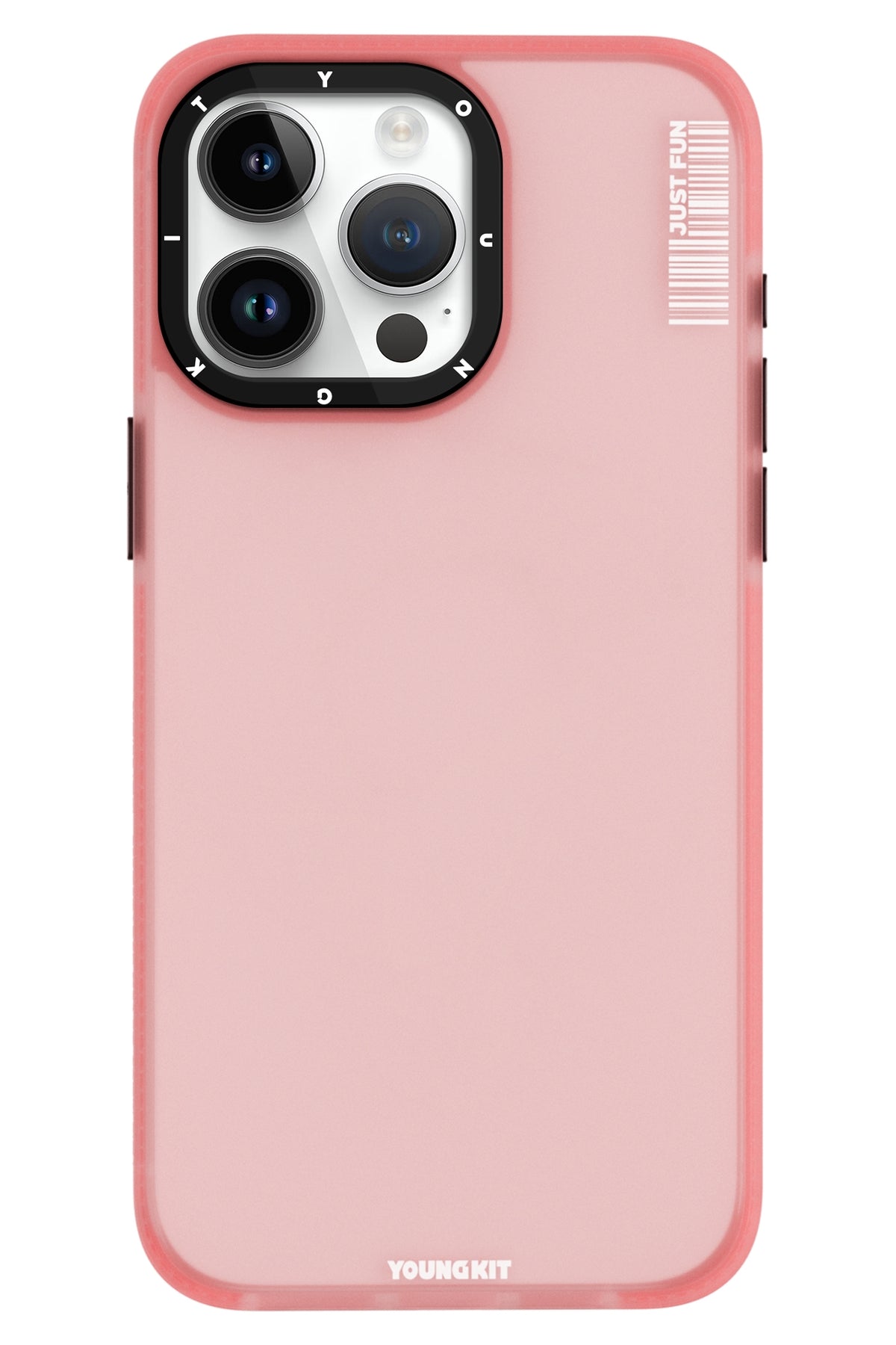 Youngkit Colored Sand iPhone 15 Pro uyumlu Buzlu Pembe Kılıf  Youngkit