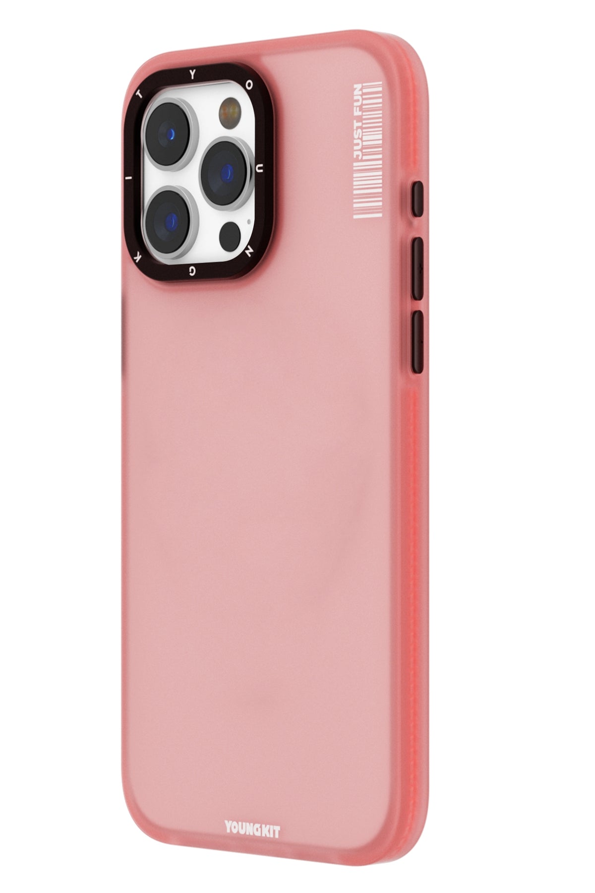 Youngkit Colored Sand iPhone 15 Pro uyumlu Buzlu Pembe Kılıf  Youngkit