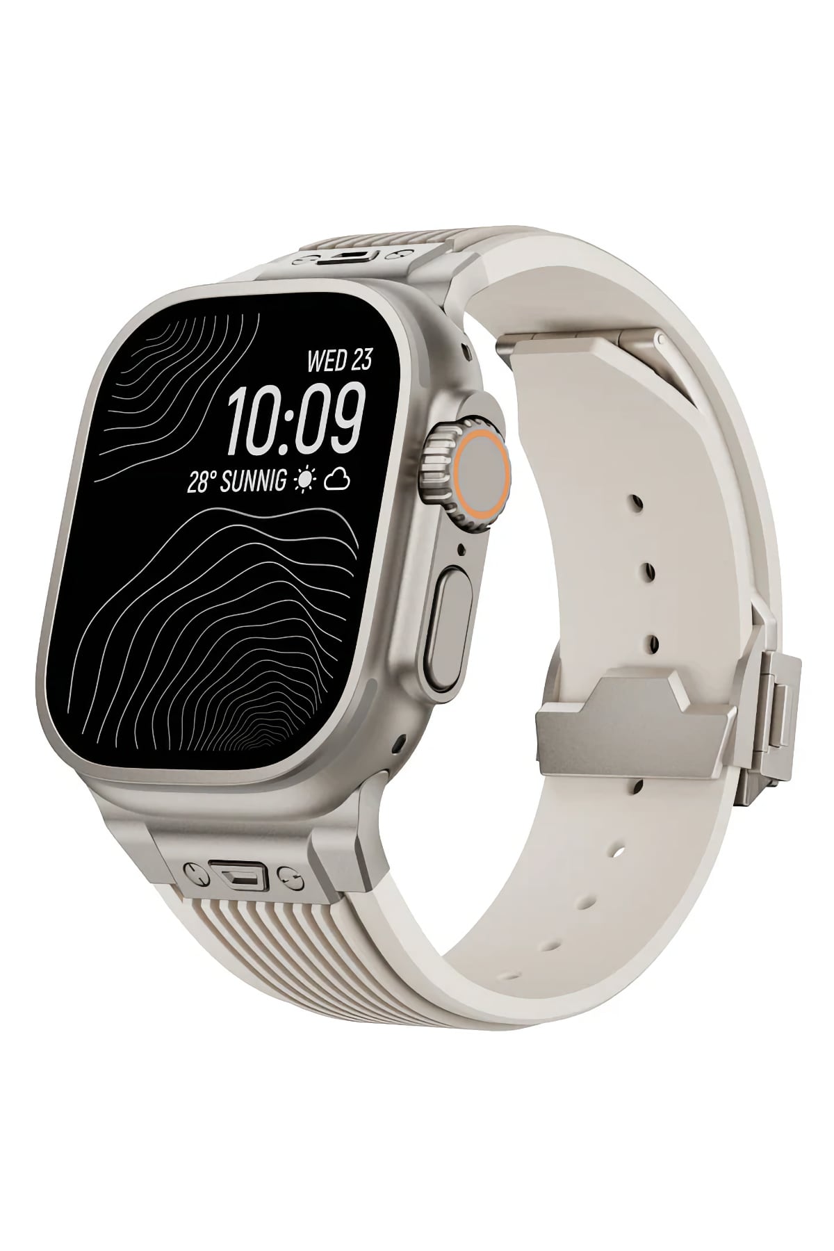 Apple Watch Uyumlu Streamlined Silikon Kordon Cream  bikordon