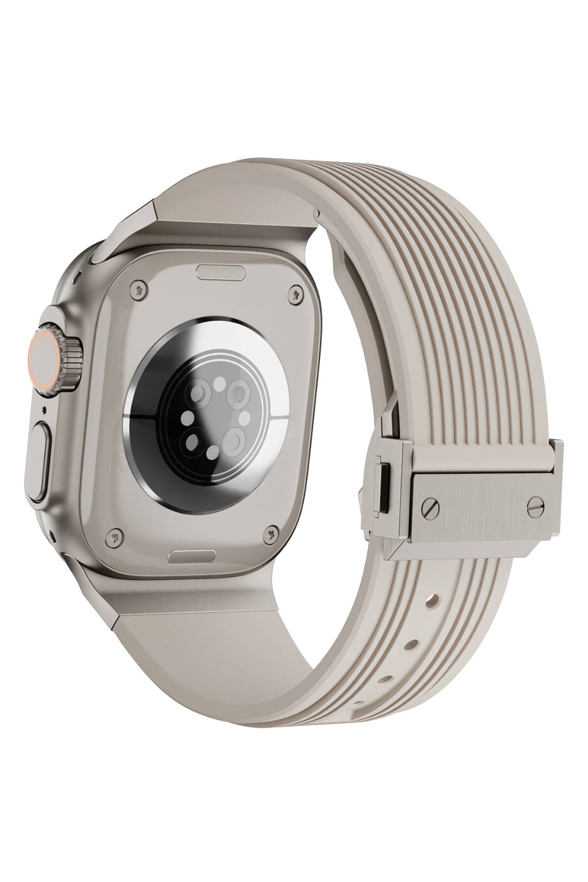 Apple Watch Uyumlu Streamlined Silikon Kordon Cream  bikordon