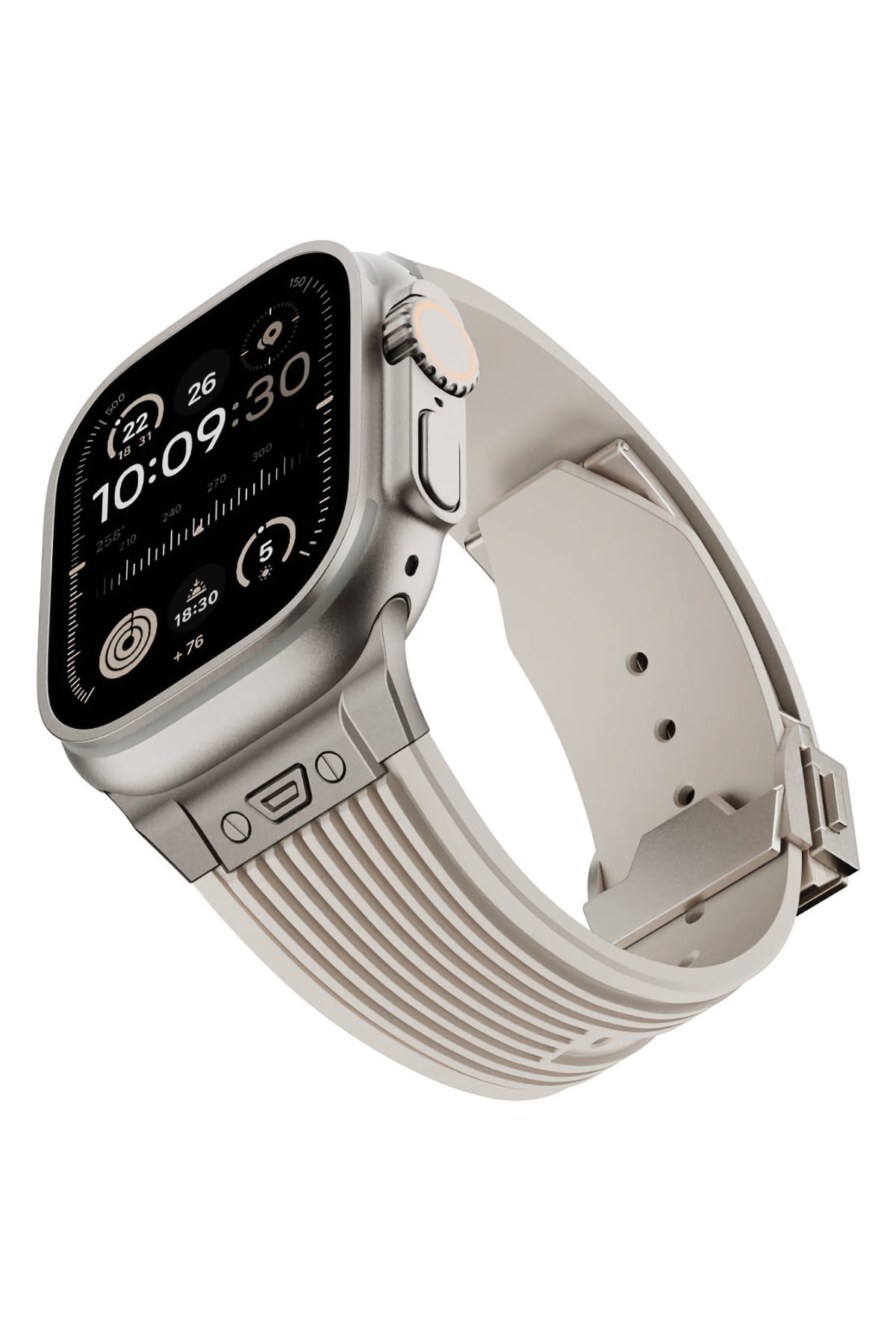 Apple Watch Uyumlu Streamlined Silikon Kordon Cream  bikordon