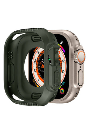 Apple Watch Ultra Uyumlu Guard Kasa Koruyucu Croco  bikordon