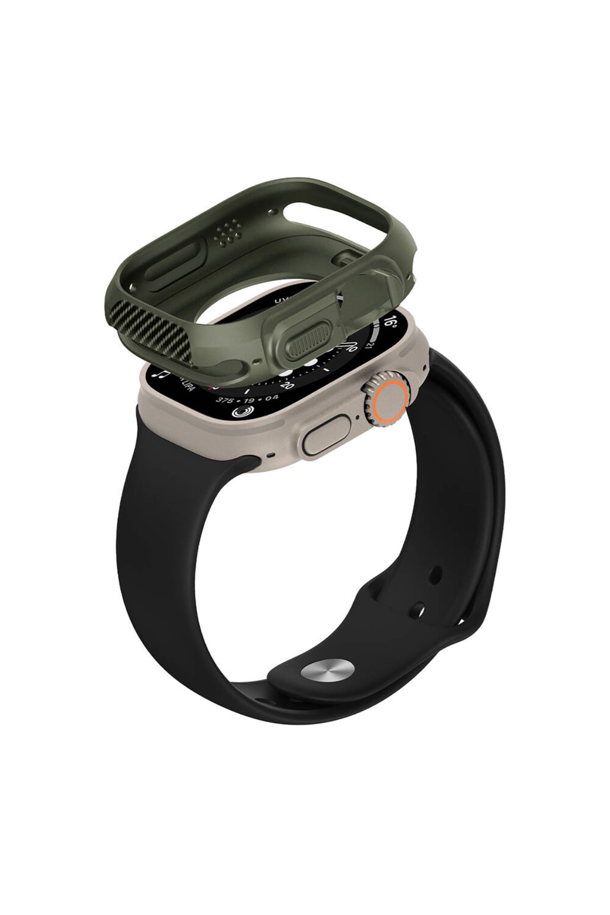 Apple Watch Ultra Uyumlu Guard Kasa Koruyucu Croco  bikordon