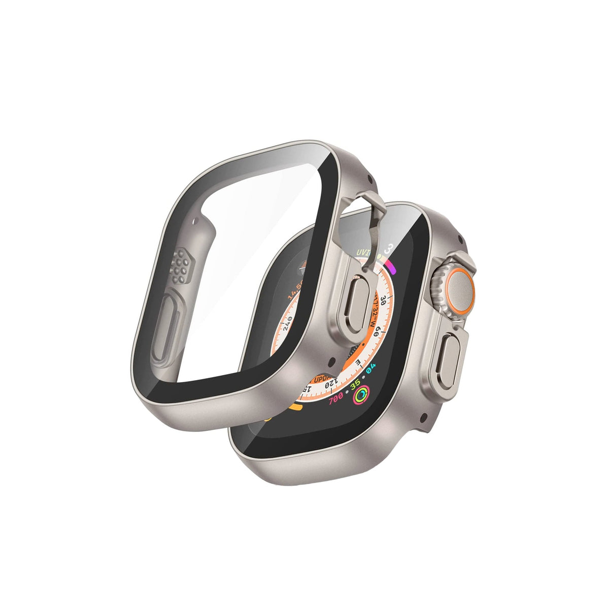 Apple Watch Ultra Uyumlu Ekran Koruyucu Kasa Starlight 49mm bikordon