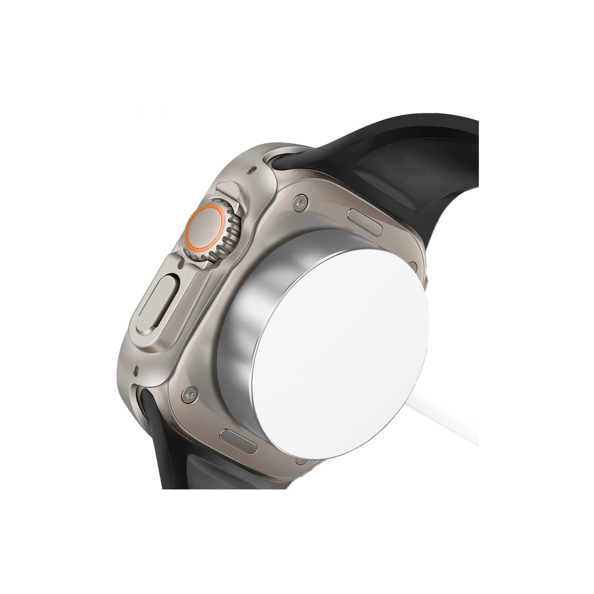 Apple Watch Ultra Uyumlu Ekran Koruyucu Kasa Starlight  bikordon