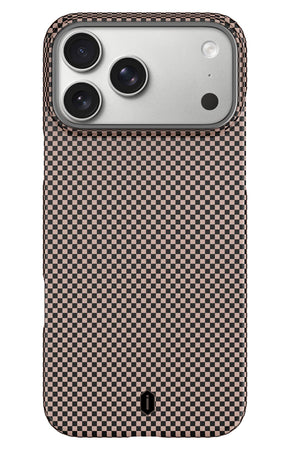 DCC-208 Magsafe Uyumlu Aramid Fiber Karbon iPhone 17 Pro Kılıf Gold wiwu