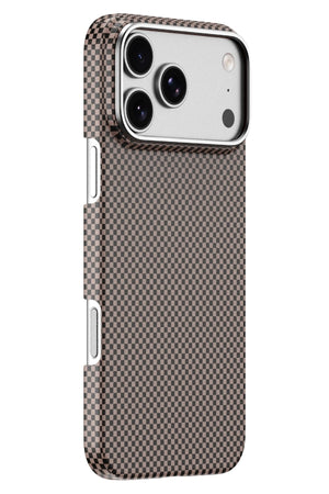 DCC-208 Magsafe Uyumlu Aramid Fiber Karbon iPhone 17 Pro Kılıf Gold wiwu