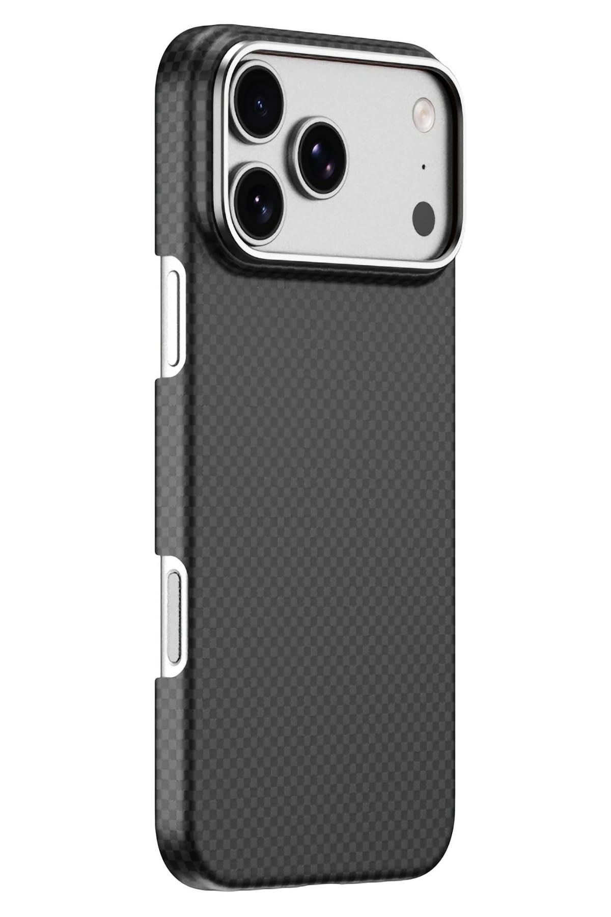 DCC-208 Magsafe Uyumlu Aramid Fiber Karbon iPhone 17 Pro Max Kılıf Siyah wiwu