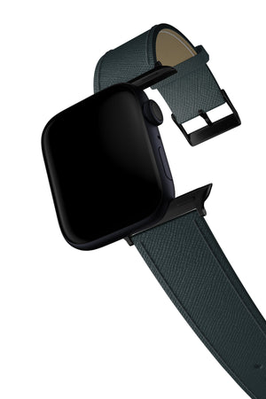 Apple Watch Uyumlu Saffiano Deri Kordon Denim  bikordon