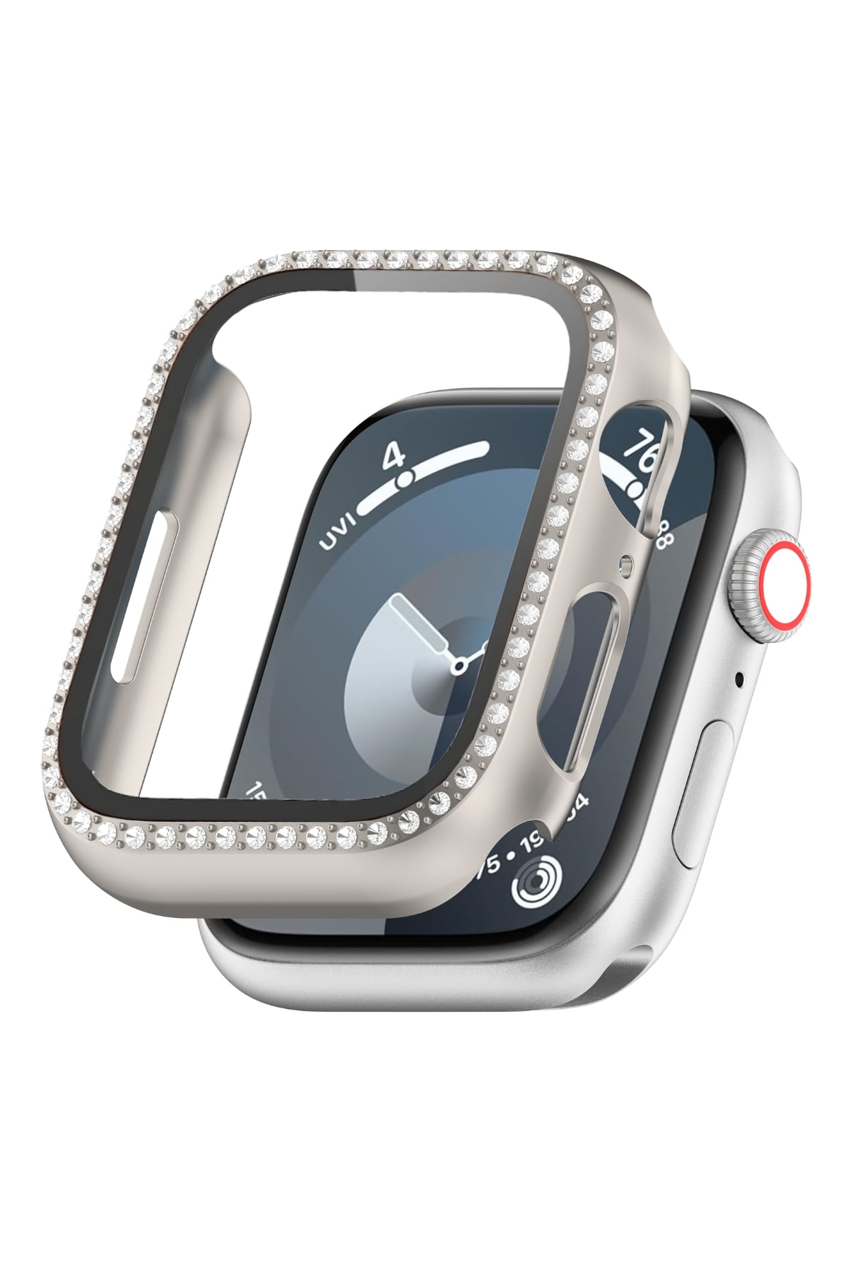 Apple Watch Compatible Screen Protector Stone Case Starlight 