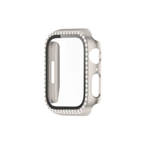 Apple Watch Uyumlu Ekran Koruyucu Taşlı Kasa Starlight  bikordon
