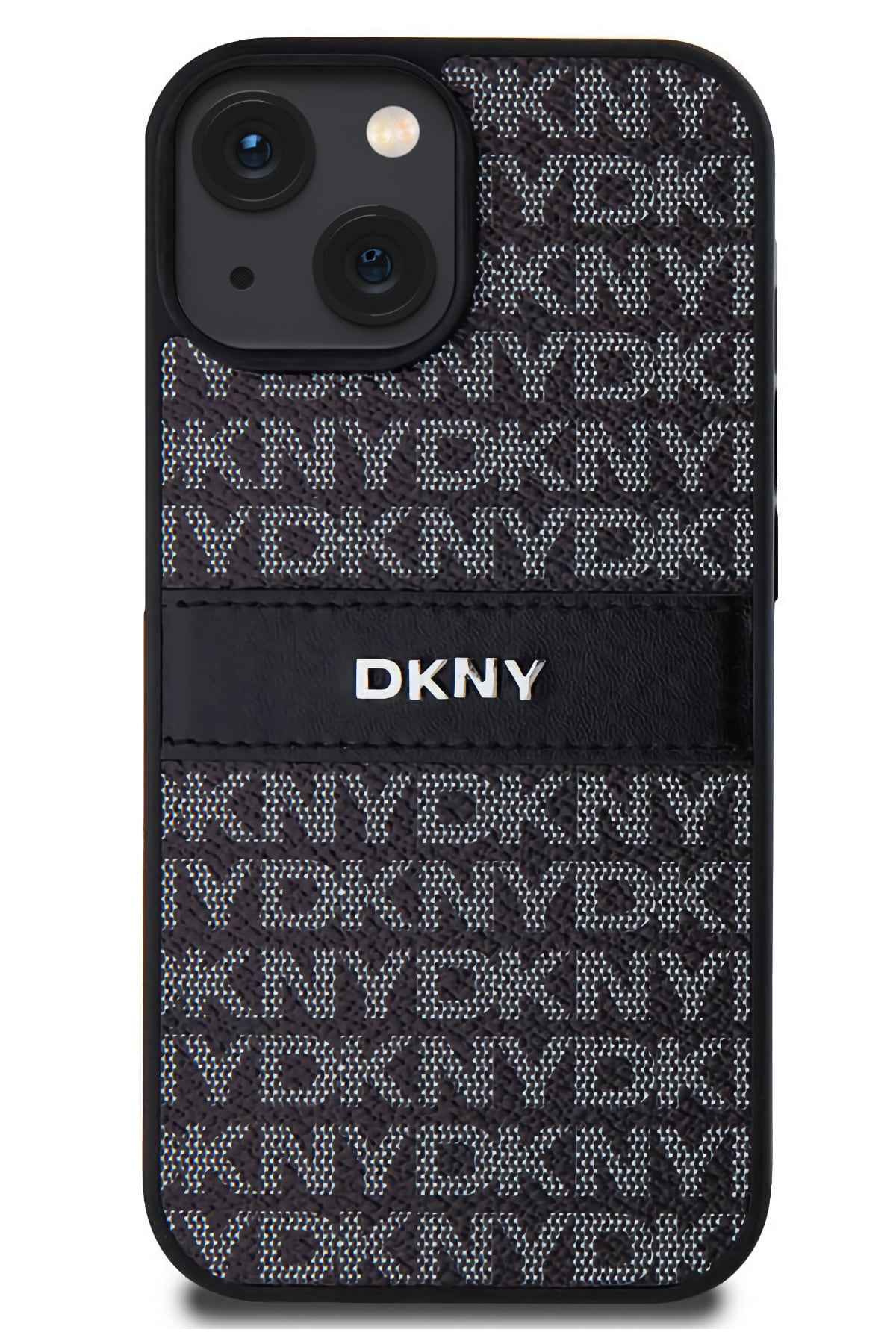 DKNY Texture Pattern iPhone 15 Kılıf Siyah  DKNY