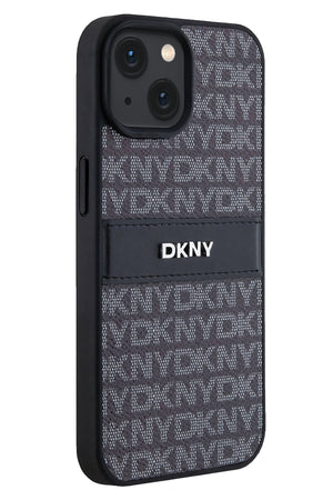 DKNY Texture Pattern iPhone 15 Kılıf Siyah  DKNY