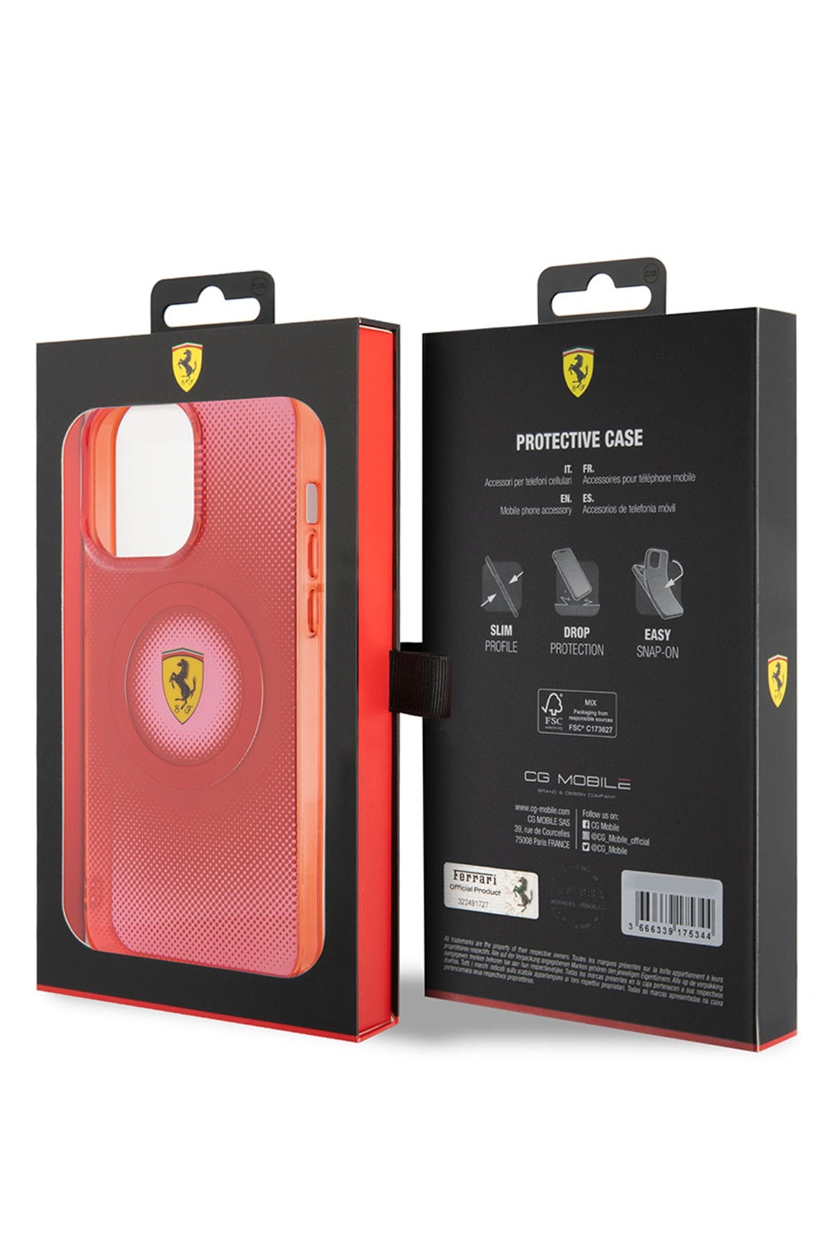 Ferrari iPhone 15 Pro Max Magsafe Uyumlu Dots Silikon Kılıf Kırmızı  Ferrari