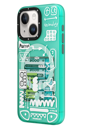 Youngkit Dark Matter iPhone 15 Magsafe Uyumlu Turkuaz Kılıf  Youngkit