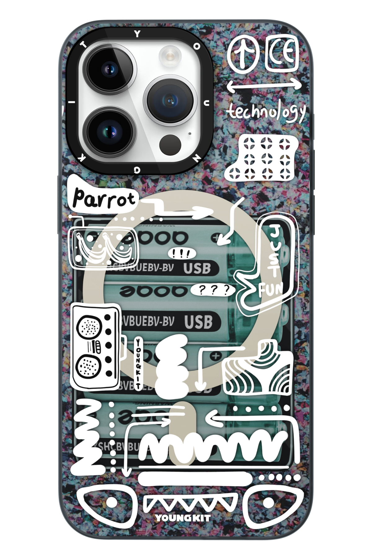 Youngkit Dark Matter iPhone 15 Pro Magsafe Uyumlu Siyah Kılıf  Youngkit
