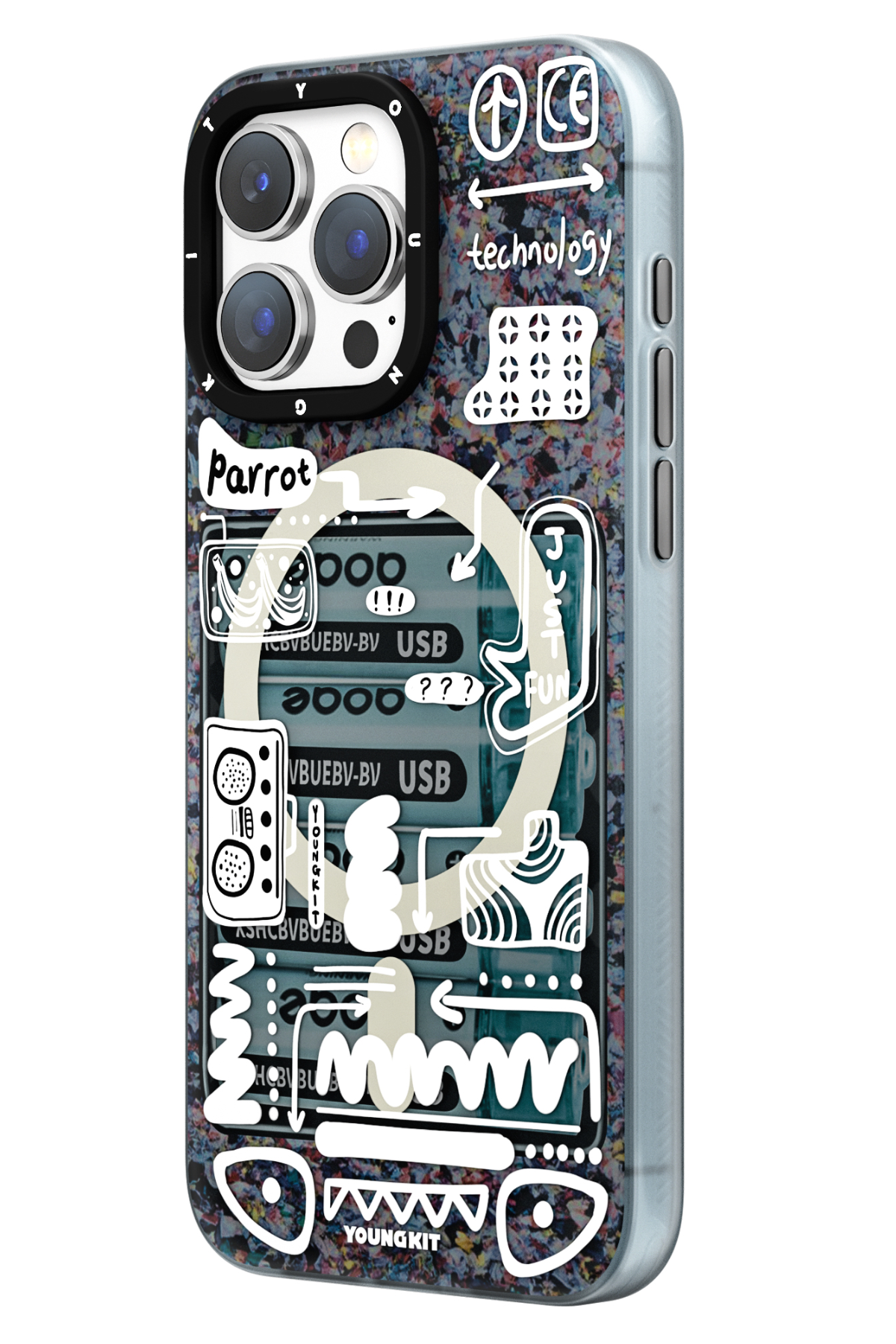 Youngkit Dark Matter iPhone 15 Pro Magsafe Uyumlu Siyah Kılıf  Youngkit