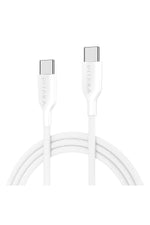 Flex Braided Örgü Type-C to Type-C 60w PD Hızlı Data ve Şarj Kablosu 1.2m Beyaz Pitaka