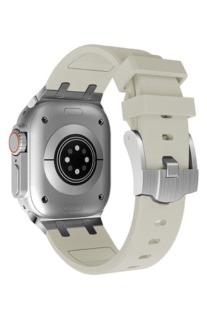 Apple Watch Ultra Uyumlu Royal Loop Rubber Kordon Foggy  bikordon