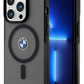 Apple iPhone 15 Pro Magsafe uyumlu BMW Lisanslı Frosted Kılıf Siyah  BMW