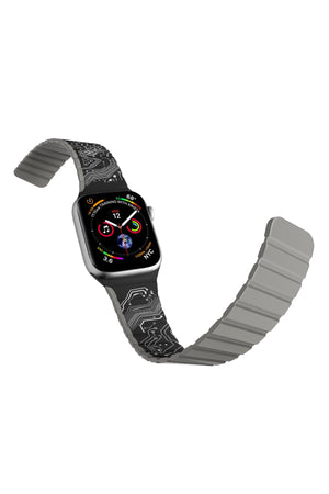 Youngkit Apple Watch Uyumlu Manyetik Mıknatıslı Futuristic Kordon Siyah  Youngkit