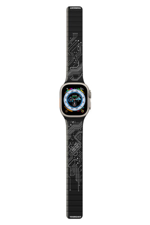Youngkit Apple Watch Uyumlu Manyetik Mıknatıslı Futuristic Kordon Siyah  Youngkit