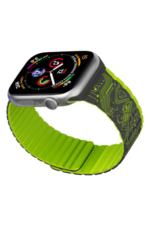 Youngkit Apple Watch Uyumlu Manyetik Mıknatıslı Futuristic Kordon Yeşil  Youngkit