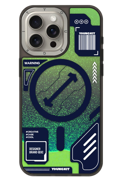 Youngkit Galaxy iPhone 15 Pro Compatible Case Green 