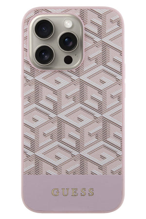 Guess iPhone 15 Pro Max Compatible Gcube Silicone Case Pink 