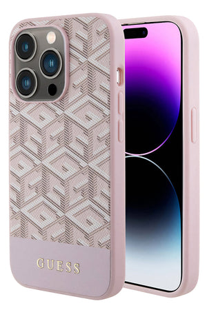 Guess iPhone 15 Pro Max Compatible Gcube Silicone Case Pink 
