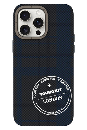 Youngkit Gezhi Kevlar iPhone 14 Pro Magsafe compatible Blue Case 