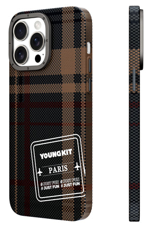Youngkit Gezhi Kevlar iPhone 14 Pro Max Magsafe uyumlu Kahverengi Kılıf  Youngkit